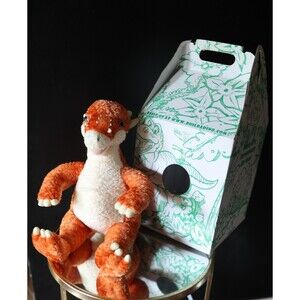RARE Build A Bear Dinosaur Pachycephalosaurus Orange 2006 Stuffed Dino Box
